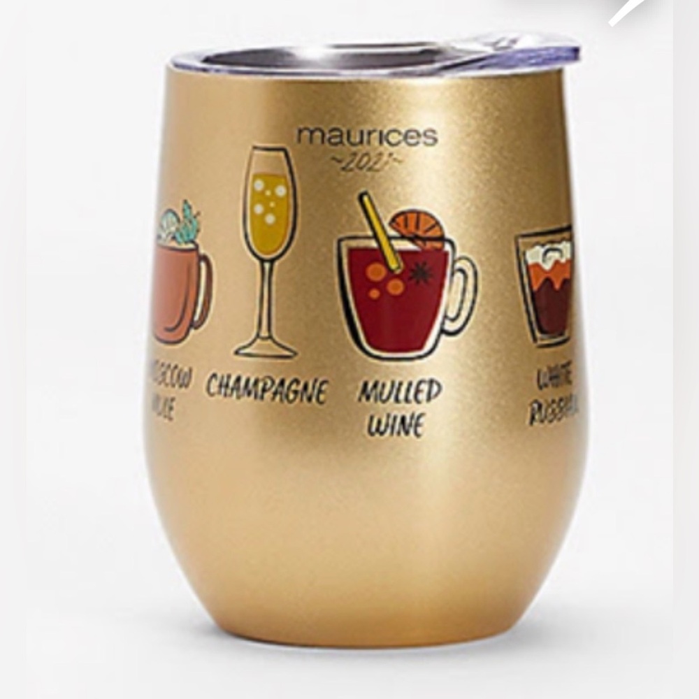 Maurices Gold Holiday 2021 Cocktail Wine Tumbler